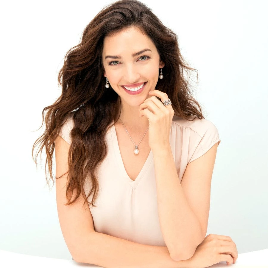 Alcazar Pearl Drop French Wire Earrings - Image 2