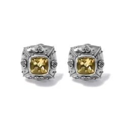 Bali Citrine Java Post Earrings