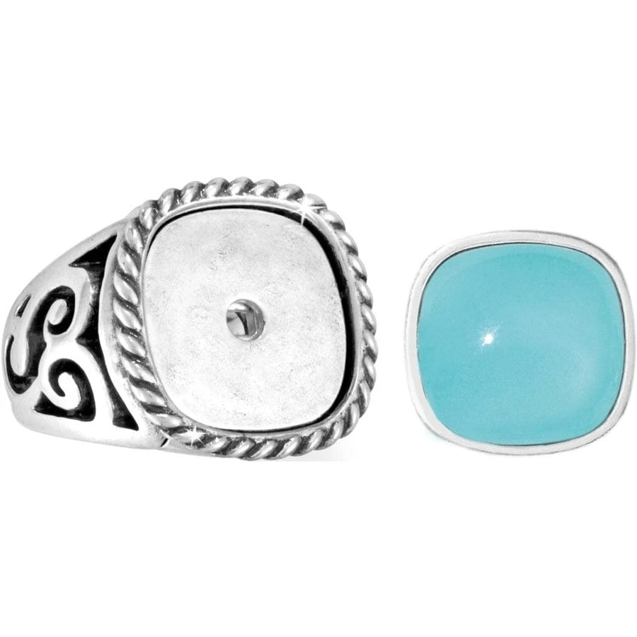 Color Clique Gem Scroll Ring Set - Image 2