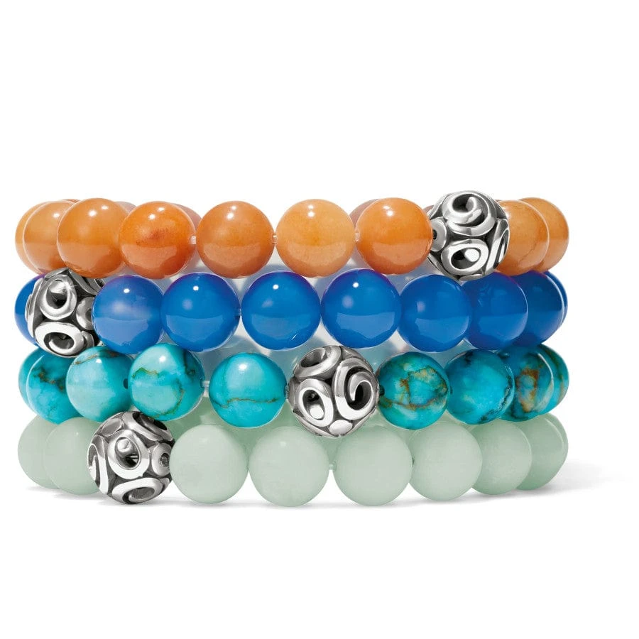 Contempo Chroma Turquoise Stretch Bracelet - Image 2