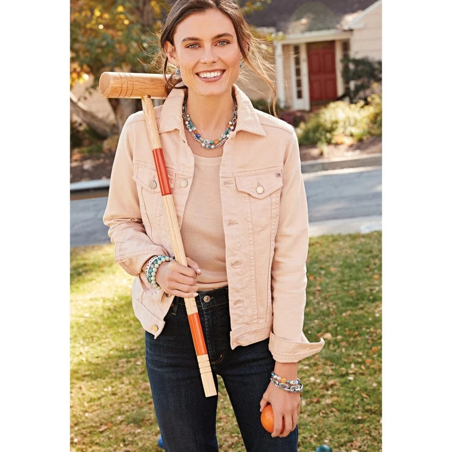 Contempo Chroma Turquoise Stretch Bracelet - Image 3