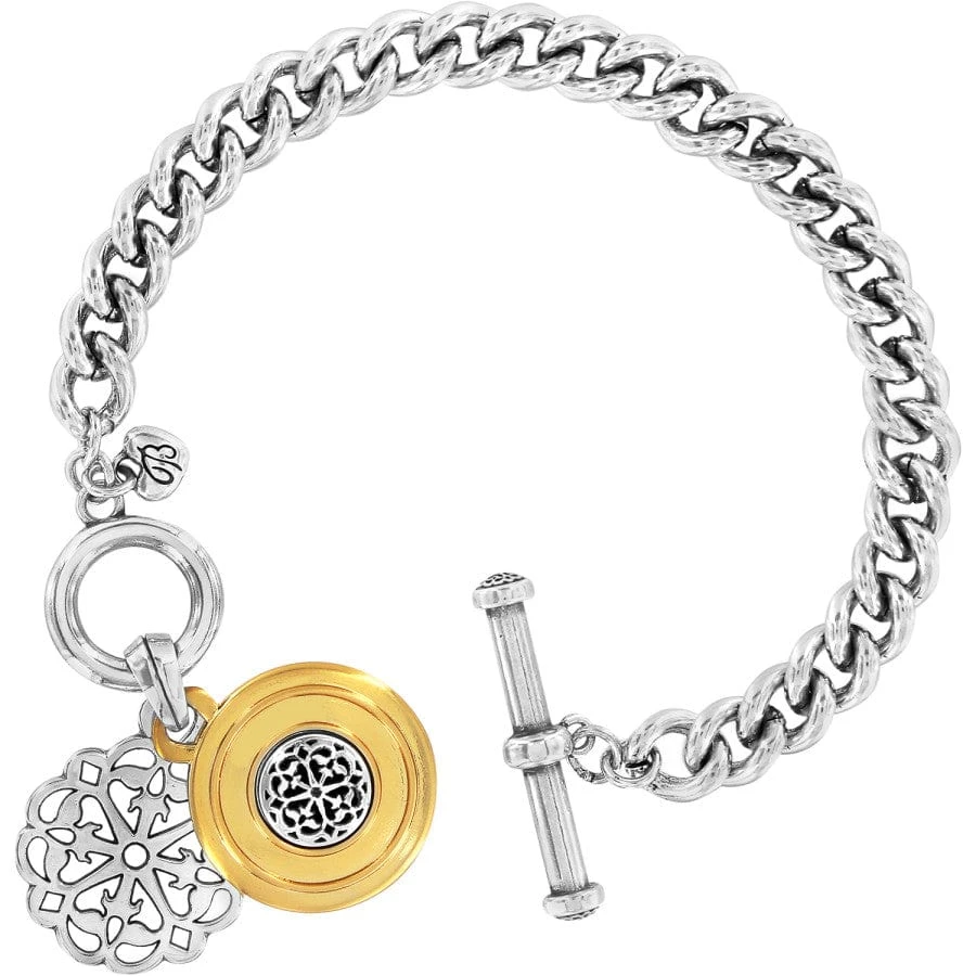 Ferrara Two Tone Toggle Bracelet - Image 2