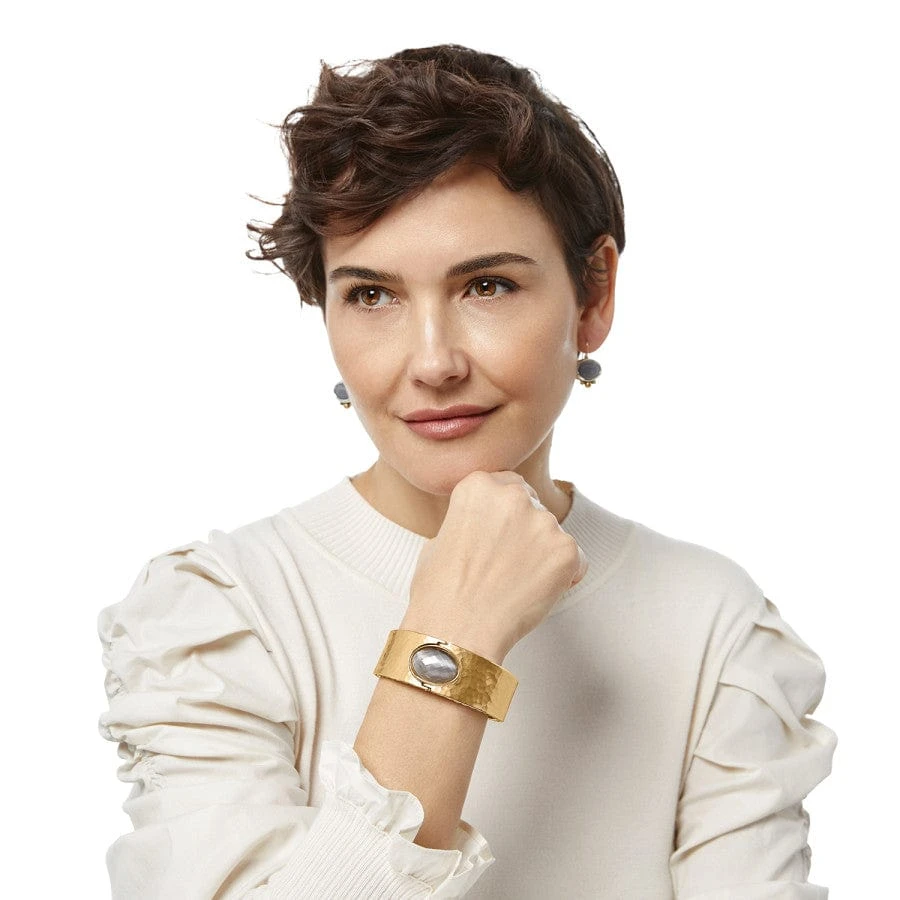 Golden Moon Hinged Bangle - Image 4