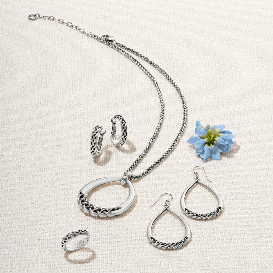 Interlok Braid Small Hoop Earrings - Image 2