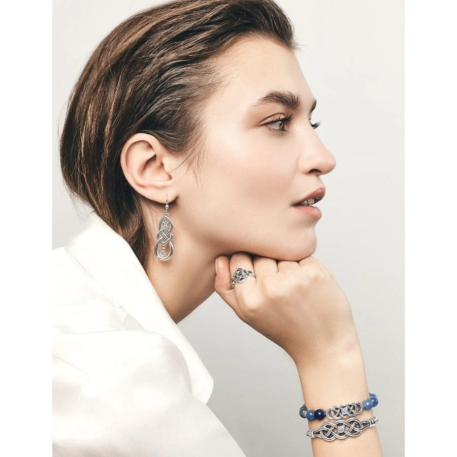 Interlok Lustre Blue Quartz Stretch Bracelet - Image 3