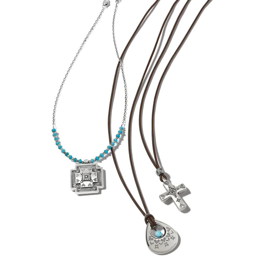 Mosaic Paseo Bead Cross Necklace - Image 3