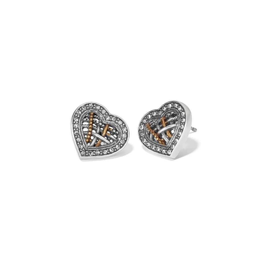 Neptune's Rings Woven Heart Post Earrings - Image 2