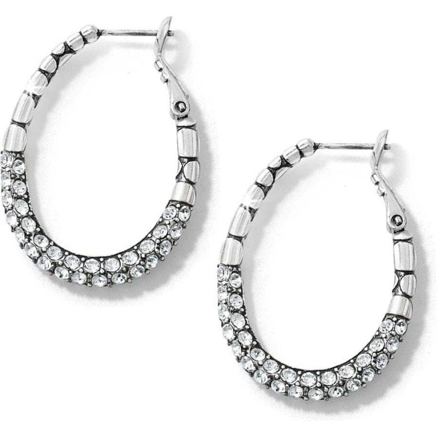 Pebble Pave Hoop Earrings - Image 2