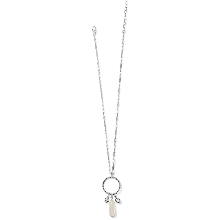 Pebble Pearl Charm Ring Necklace - Image 2