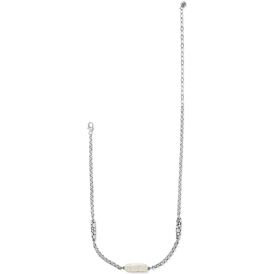 Pebble Pearl Double Link Necklace - Image 2