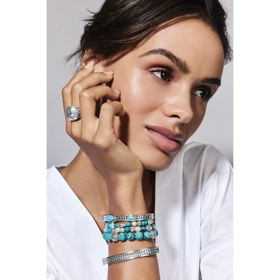 Pebble Turquoise Stretch Bracelet - Image 3