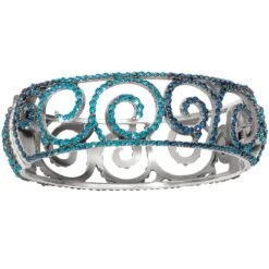 Sea Of Love Crystal Hinged Bangle
