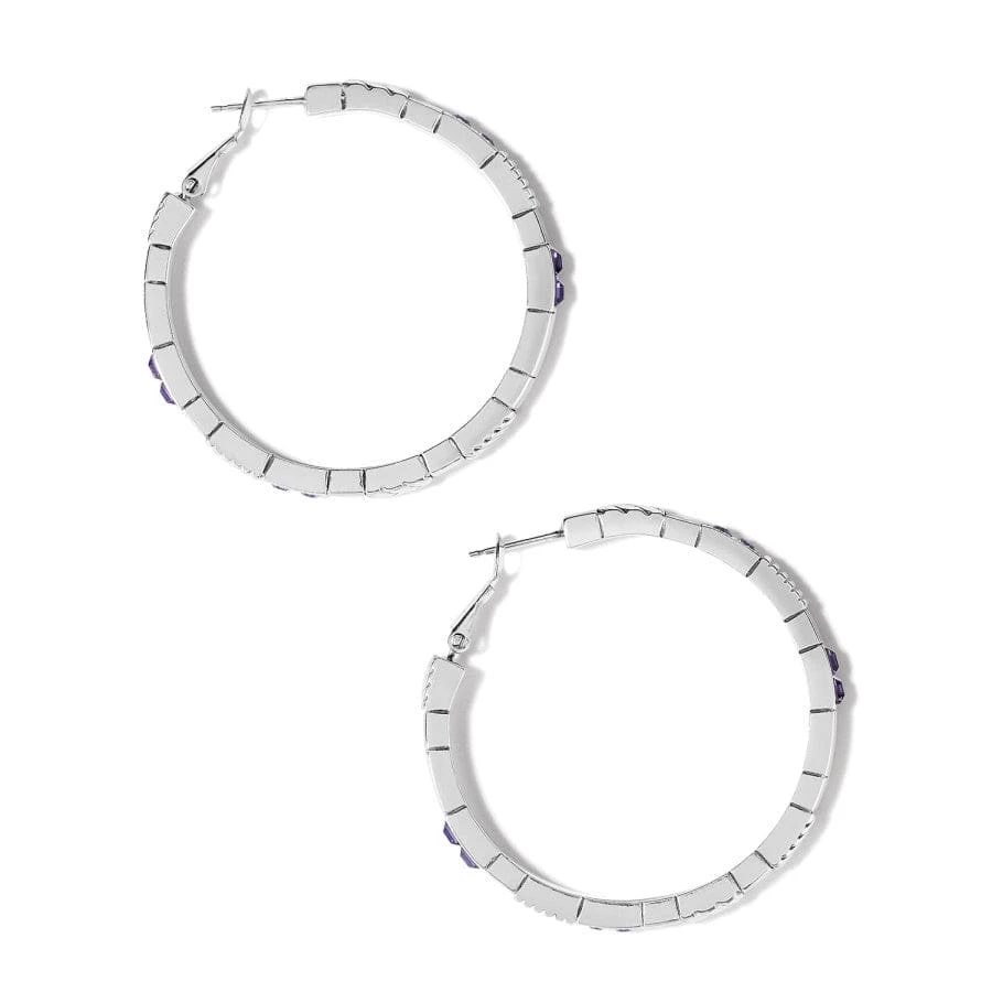 Tapestry Royal Hoop Earrings - Image 2
